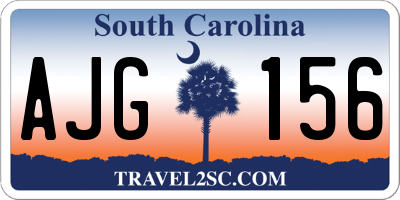 SC license plate AJG156