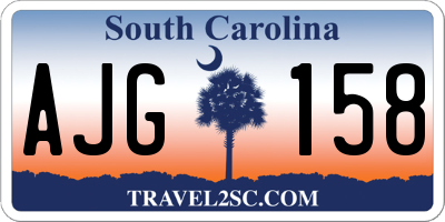 SC license plate AJG158