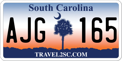 SC license plate AJG165