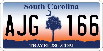 SC license plate AJG166