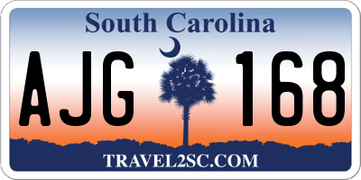 SC license plate AJG168