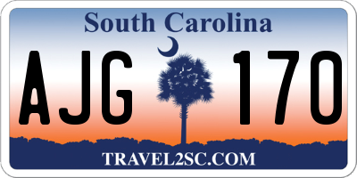 SC license plate AJG170