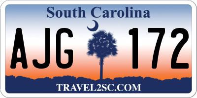 SC license plate AJG172