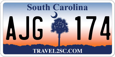 SC license plate AJG174