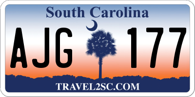 SC license plate AJG177