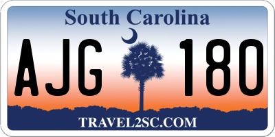 SC license plate AJG180