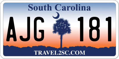 SC license plate AJG181