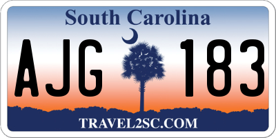 SC license plate AJG183