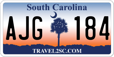 SC license plate AJG184