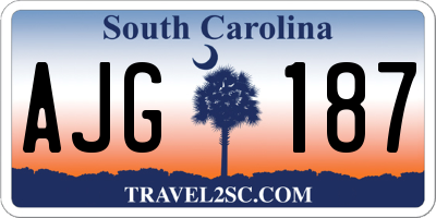 SC license plate AJG187