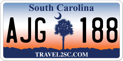 SC license plate AJG188