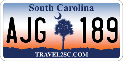 SC license plate AJG189
