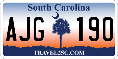 SC license plate AJG190