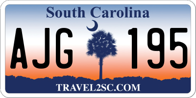 SC license plate AJG195