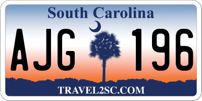 SC license plate AJG196