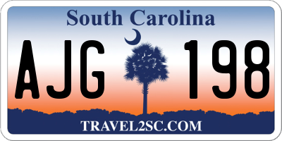 SC license plate AJG198