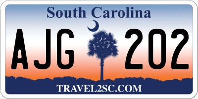 SC license plate AJG202