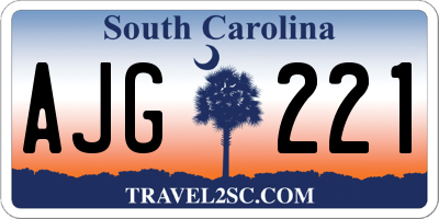SC license plate AJG221