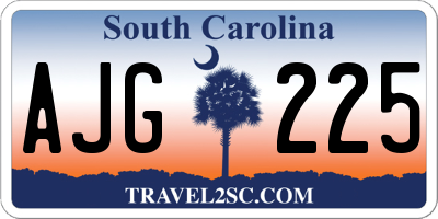 SC license plate AJG225
