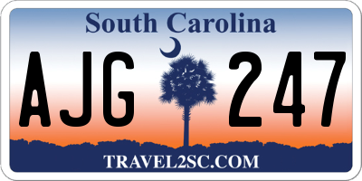 SC license plate AJG247