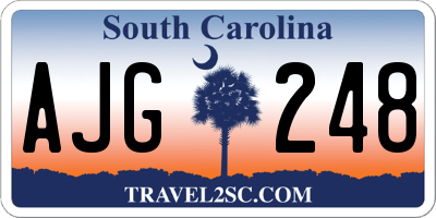 SC license plate AJG248