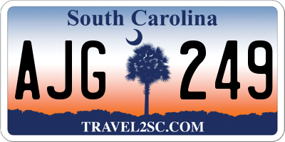 SC license plate AJG249