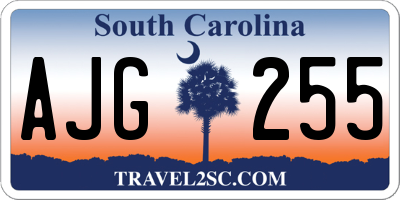 SC license plate AJG255