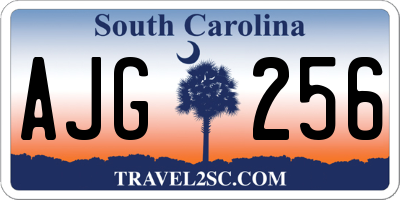 SC license plate AJG256