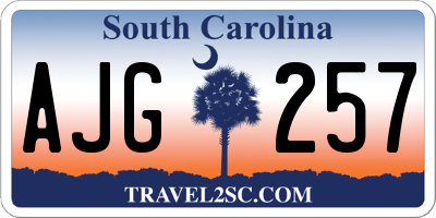 SC license plate AJG257
