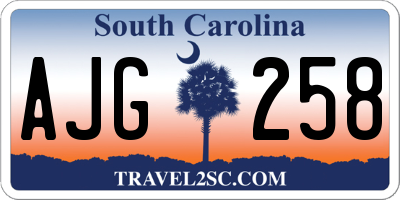 SC license plate AJG258