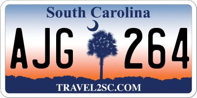 SC license plate AJG264