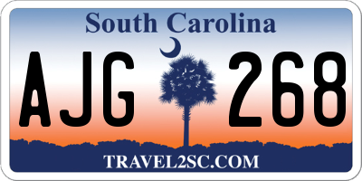 SC license plate AJG268