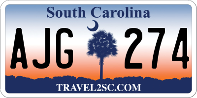 SC license plate AJG274