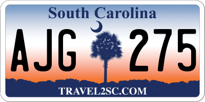 SC license plate AJG275