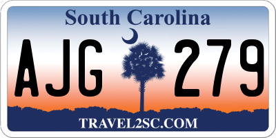 SC license plate AJG279