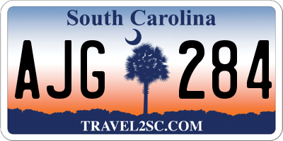 SC license plate AJG284