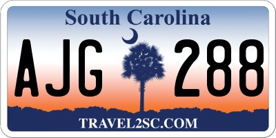 SC license plate AJG288