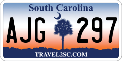 SC license plate AJG297