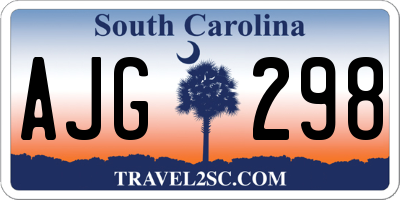 SC license plate AJG298