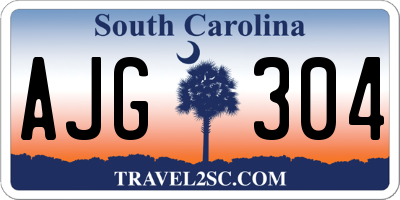 SC license plate AJG304
