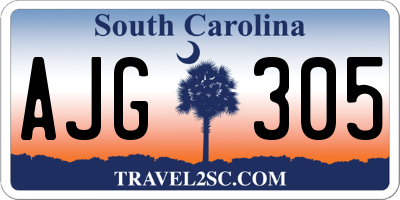 SC license plate AJG305
