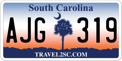 SC license plate AJG319