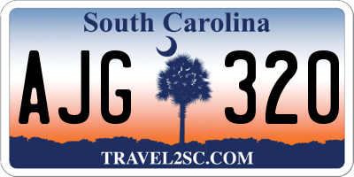 SC license plate AJG320