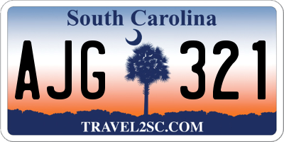 SC license plate AJG321