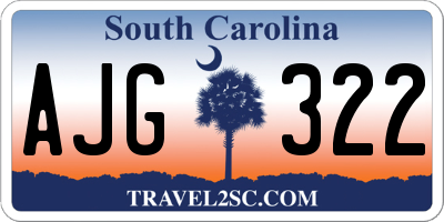 SC license plate AJG322