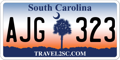 SC license plate AJG323