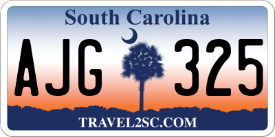 SC license plate AJG325
