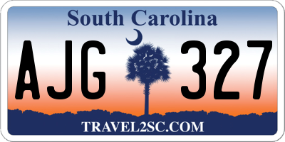 SC license plate AJG327
