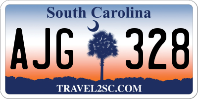 SC license plate AJG328