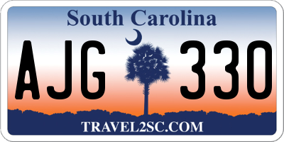 SC license plate AJG330